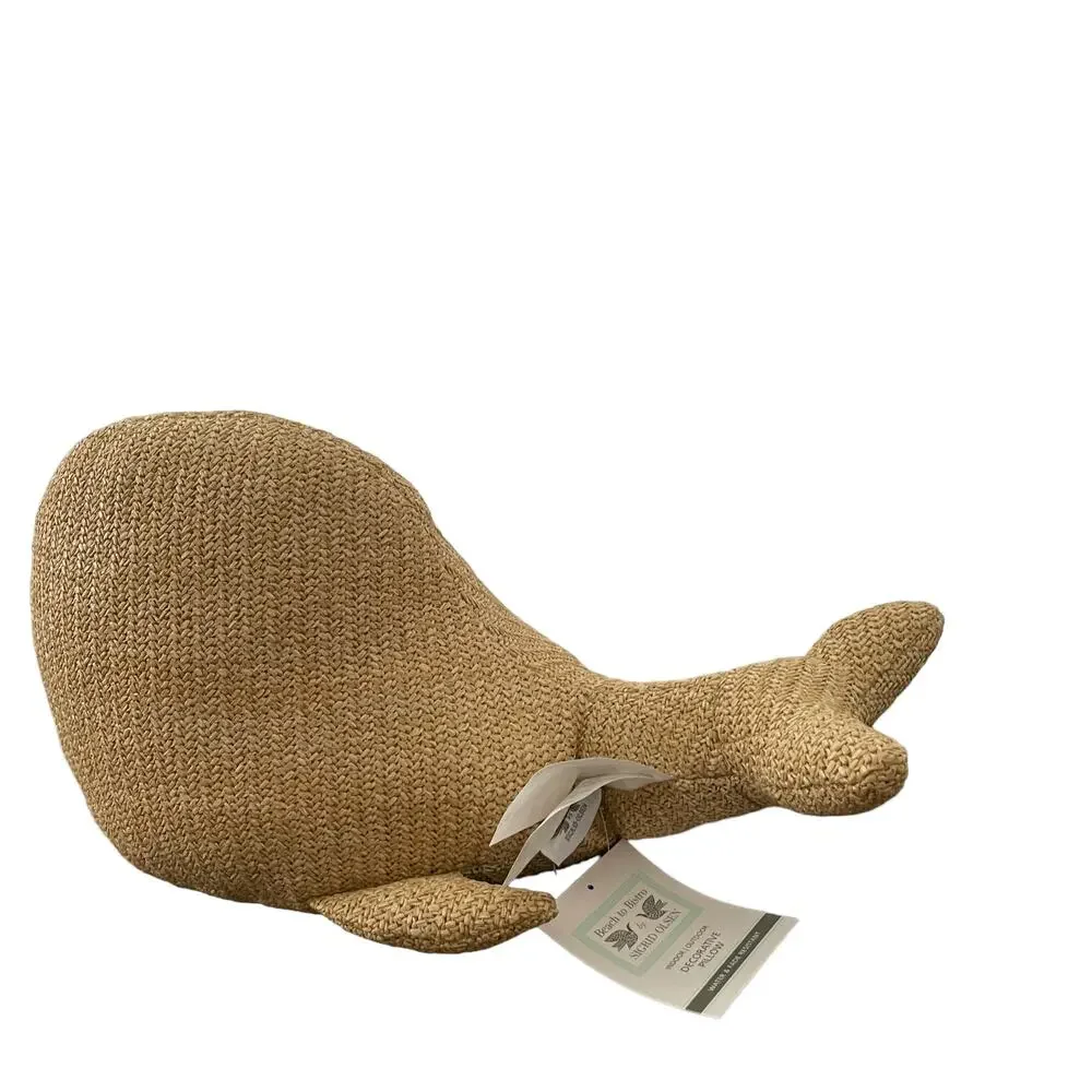BEACH TO BISTRO Whale Shaped Pillow BY SIGRID OLSEN 10x20 Indoor Outdoor NEW